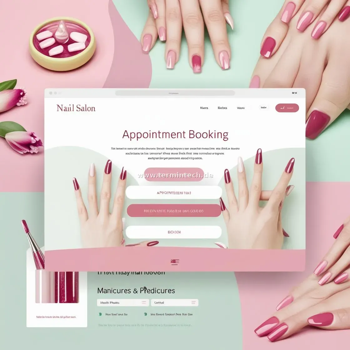 TerminTech Dashboard für Nagelstudios TerminTech Dashboard für Nagelstudios: Terminübersicht und Verwaltung auf einen Blick