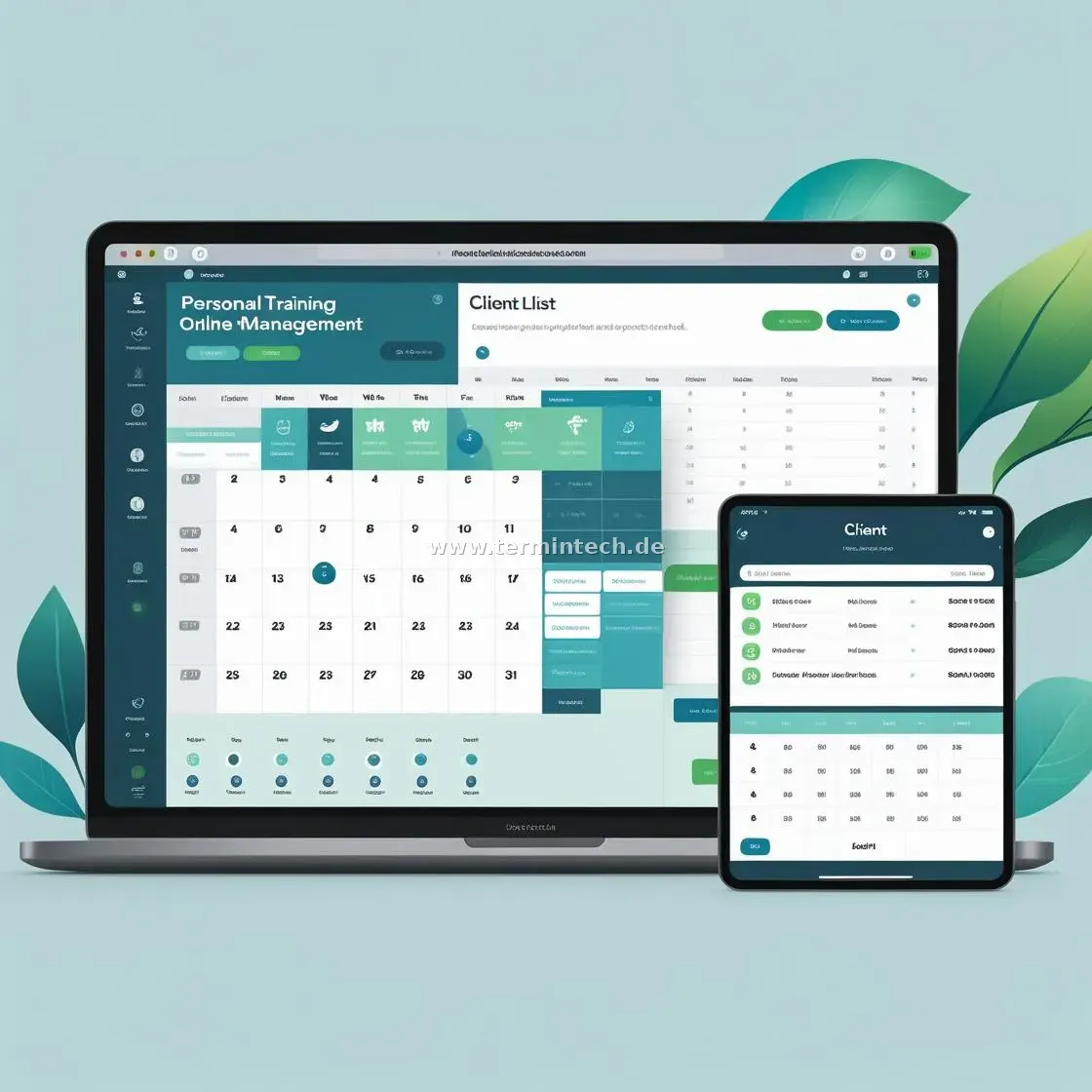 TerminTech Dashboard für Personal Trainer: Terminübersicht und Verwaltung auf einen Blick
